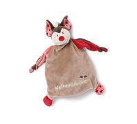 NICI Doudou chauve-Souris « Explorateur du Monde Manta de Seguridad, 25 x 25 cm, para bebés y niños pequeños, Color Gris/Rojo, (46735)