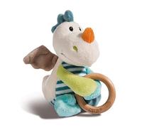 NICI Dragilu 43705 Dragilu - Figura Decorativa (15 cm, con Anillo de Madera y Campana), Color Beige