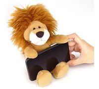 NICI Figura de soporte móvil Lion NICI German Niki, juguete de peluche, regalo, animal, león esponjoso, smartphone, soporte móvil, marrón, 4,7 x 7,5 x 23 cm (ancho x profundidad x alto) (12 x 19 x 23