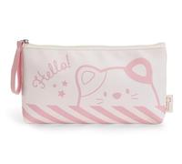 NICI-Gato Angy Estuche mymochi Hello 21,5 x 12 x 2 cm, Beis, para niñas y Mujeres, para Colegio, Oficina o Maquillaje, 61816, Dibujos Animados, Color