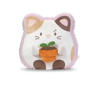 NICI- Gato de Peluche Angy con Maceta, 35 x 33 x 12 cm, Blanco, Suave muñeco mymochi, Moderno, para abrazarlo o como Adorno, Gran Regalo para niños y Personas Adultas, 62390, Color