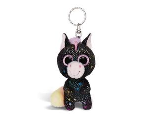 NICI GLUBSCHIS de Unicornio Vita-Mi, 9 cm, Negro, Fiel compañero de Peluche para Mochila o Bolso, Llavero para Todas Las Edades, 62591, Color