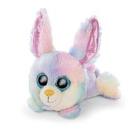 NICI Glubschis: El Original, Conejo Rainbow Candy de Glubschis 15cm, Liebre Acostada con Grandes Ojos Brillantes, Suaves Juguetes Esponjosos para los Amantes de los Peluches, 46922