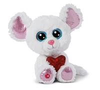 NICI Glubschis: El Original - Glubschis Luvi Nubi el Ratón 15 cm I Suave Juguete Sentado con Grandes Ojos Brillantes I Tierno Juguete para Amantes de los Animales de Relleno - 47880