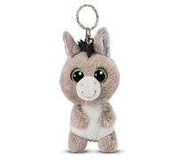 NICI Original Burro Donki de Glubschis 9cm - Colgante de Peluche para Cordones, llaveros y portallaves - Amuleto para Bolsa, Color Gris (47661)