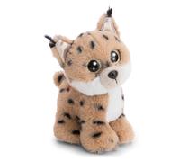 NICI GLUBSCHIS Peluche Lince Lenzo, 15 cm, marrón, Suave y Adorable, Ideal para abrazar y Jugar, para niños y Adultos, Perfecto como Regalo - 63054