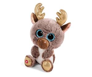 NICI Glubschis: The Original - Glubschis X-Mas Reindeer Cocoa Fairy 15 cm I Cuddly Toy Reindeer with Big Eyes I Fluffy Plush Toy with Glitter Eyes from 0 Months I Brown/Gold - 46301