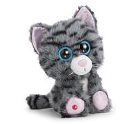 NICI GLUBSCHISGata atigrada Nomelia, Animal de Peluche Suave, 25 cm, Gris, para abrazar y Jugar, para niños y Adultos - 63035