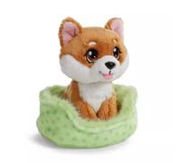 Nici Green: Peluche de perro Shiba Inu en canasta -