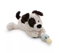 Nici Green: perrito de peluche con pato - blanco tumbado, 30 cm