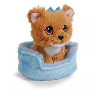 NICI- Perro de Peluche Yorkshire de 12 cm en cestita, marrón, Suave muñeco, Adorable Animal para abrazarlo y Jugar, Gran Idea de Regalo para niños y Personas Adultas, 61944, Color