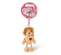 NICI Talisminis león 7cm Beige-Colgante de Peluche de Animal cordón, Llavero y portallaves Amuleto de la Suerte para Bolso con Mensaje (49380)