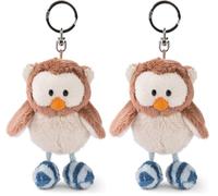 NICI Llavero búho Oscar con Cabeza giratoria, 10cm (Paquete de 2)