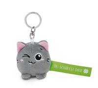 NICI Llavero con diseño de gato con texto en alemán Du schaffst das! Verde