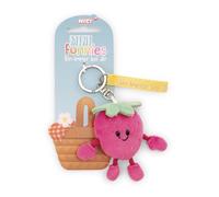 NICI Llavero de fresa con texto en alemán Bin immer bei dir 7 cm - rojo - compañero fiel para mochila o bolso, llavero para pequeños y grandes | 61803