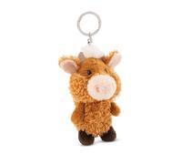 NICI Llavero vaca de las tierras altas McMooray 10cm marrón - Colgante animal de peluche - Para colgar en la llave, bolso, mochila, y mucho más, para niños y adultos, una excelente idea de regalo