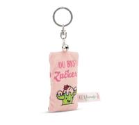 NICI Llavero de peluche con texto en alemán Du bist Zucker!, 8 cm, con cascabeles