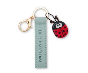 NICI Llavero de piel sintética con diseño de mariquita, 10 cm, color turquesa