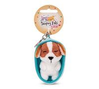 NICI- Llavero Mascotas dormilonas Perro Cocker Spaniel 8cm, Color White (48836)