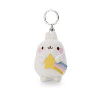 NICI Llavero MOLANG con Estrella fugaz de 8 cm, Blanco, Fiel acompañante de Peluche para Mochila o Bolso, Llavero para Todas Las Edades, 62212