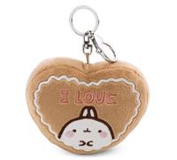 NICI Llavero MOLANG Corazón de Jengibre 10 cm con Mosquetón - Este Peluche Suave, Tiene Detalles Originales y es Ideal como Adorno para Usarlo Junto a Las Llaves, Bolsos o Mochilas | 63293