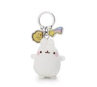 NICI MOLANG de 6 cm, Blanco, Fiel acompañante de Peluche para Mochila o Bolso, Llavero para Todas Las Edades, 62215, Color