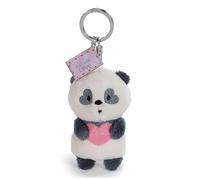 NICI Llavero Panda Love de 8 cm, Negro, Fiel acompañante de Peluche para Mochila o Bolso, para Todas Las Edades, 62621