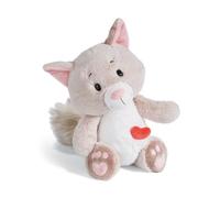 NICI Love Gato Esponjoso 25cm Gris sostenible Hecho de Suave Peluche, para Jugar y abrazar, para niños y Adultos, una Gran Idea de Regalo (49407)