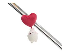 NICI MagNICI corazón de Peluche con MOLANG 5cm Blanco - Peluche con imán - Animal magnético para frigorífico, Pizarra, Metal y Mucho más Gran Idea de Regalo