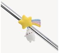 NICI MagNICI - Estrella fugaz con MOLANG de 5 cm, Blanco, muñeco de Peluche con imán Que se adhiere a Superficies metálicas, pizarras magnéticas y Asas de Bolsos, para Viaje, Idea de Regalo, 62213
