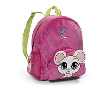 NICI - Mochila de Peluche, diseño ratón, 24 x 30 x 15.5 cm, Color Blanco (37785)