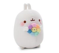 NICI Molang Peluche 24 cm con Flor Arco Iris en Caja Peluche para abrazar y Jugar, Molang Peluche para los Amantes de los Peluches - 61165