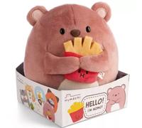 Nici MyMochi: Oso de peluche Nomo con papas fritas - 16 cm, en caja de regalo