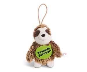 NICI NICI-44856 Cheeky 44856-Colgante de Perezoso con Texto Friends Forever, Lazo, Color marrón, 8 cm (44856)