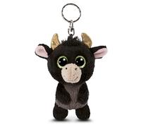 NICI Animal Original Toro Bubalu de Glubschis 9cm - Colgante de Peluche para Cordones, llaveros y portallaves - Amuleto para Bolsa, Color Negro (47662)