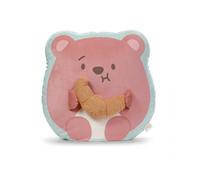 NICI- Oso Nomo de Peluche con cruasán, 35 x 33 x 12 cm, marrón, Suave muñeco mymochi, Estilo, para abrazarlo o como Accesorio, Gran Regalo para niños y Personas Adultas, 62391, Color