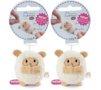 NICI Oveja Wools de Peluche, 5 cm, marrón, Suave muñeco, Adorable, para abrazarlo y Jugar, Idea de Regalo para niños y Personas Adultas, 62376 (Paquete de 2)