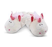 NIDJ4, NICI Pantuflas de unicornio Theodor en traje de nieve, talla 34-37 M felpa I Zapatillas de peluche cálidas niños - 48168, Blanco, 34-37 (M)