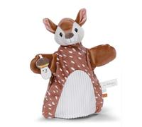NICI Pañuelo de Peluche en Forma de marioneta de Cervatillo, 2 en 1, 26 x 25 cm, marrón, para bebés y niños pequeños, para Jugar, agarrar, abrazar y Descubrir - 61855
