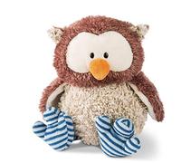 NICI-Plush Toys Peluche búho Oscar con Cabeza giratoria, 35cm, a Rayas, Color marrón/Azul (46092)