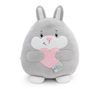 NICI Peluche Chill Conejo con corazón 20cm - Gris - Peluche Suave, Lindo para abrazar y Jugar, para niños y Adultos, una excelente Idea de Regalo | 61794