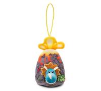 NICI Peluche Dino Cerastupsy Petrol 12cm - 2en1 Peluche Dino Esponjoso en un volcán para niñas, niños y bebés, Peluche Dino con Lazo - 49462