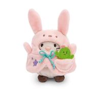 NICI peluche gato Angy 8cm con cactus y disfraz de conejo en caja de regalo 8,5x6,5x10cm beige - Juguete hecho de suave tejido peludo para abrazar y jugar, para niños y adultos - 61141