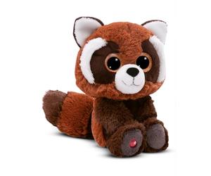 NICI peluche GLUBSCHIS panda rojo Robidu 15cm marrón - Juguete hecho de suave tejido peludo para abrazar y jugar, para niños y adultos, gran idea de regalo - 49692