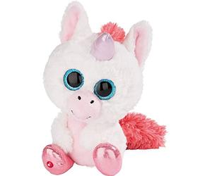 NICI Peluche GLUBSCHIS Unicornio Milky-Fee, con Ojos Grandes y Brillantes, 25 cm, Color: Blanco/Rosa, 45571