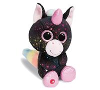 NICI Peluche GLUBSCHIS Unicornio Vita-Mi, con Ojos Grandes y Brillantes, 15 cm, Color: Negro/Rosa/Multicolor, 46316