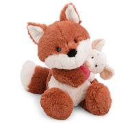 NICI Peluche Love Zorro Miro 28 cm con Corazón y Love Ratón Mira 15 cm - Suave y Adorable, Ideal para Regalar | 63361