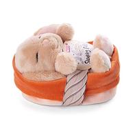 NICI- Peluche Mascotas dormilonas Conejo Caramelo en canasto melocotón 12cm, Color (48708)