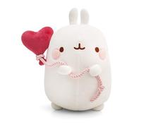 NICI peluche MOLANG con globo en forma de corazón 24cm en caja de regalo blanco - Juguete hecho de suave tejido peludo para abrazar y jugar, para niños y adultos, gran idea de regalo - 61674