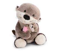 NICI Peluche Nutria de 20 cm con cría de 6 cm, marrón, Peluches Decorativos, Juegos para niños, Ideas para Regalar - 62844